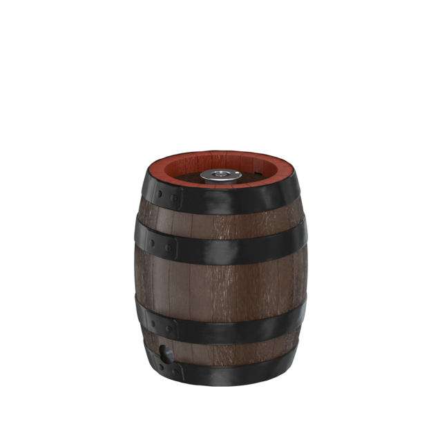 PARTY 15-Liter Keg with Dark Wood-Look Finish for Self-Tapping