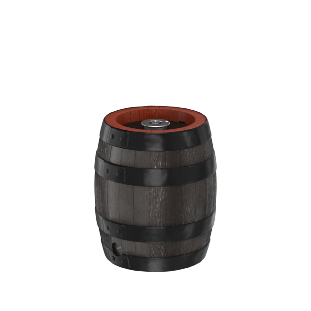 15-Liter "PARTY" Keg with a Gray Wood-Look Finish for Self-Serving