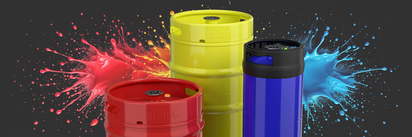 BLEFA Edelstahlkegs in verschiedenen Farben