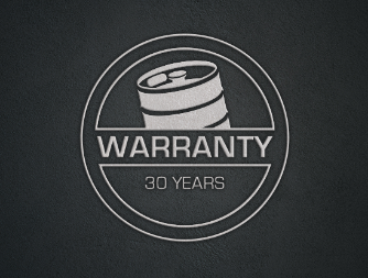 Warranty Seal: 30-Year Warranty on BLEFA Kegs